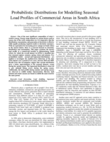 Probabilistic distributions for modelling seasonal load profiles of commercial areas in South Africa