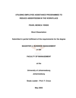 Utilising employee assistance programmes to reduce absenteeism in the workplace.