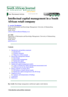 Intellectual capital management in a South African retail company