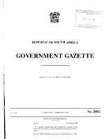 Promotion of Access to Information Act 2 of 2000, Government Gazette 20852, 3 February 2000
