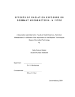 Effects of radiation exposure on dormant mycobacteria in vitro