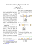 Design and construction of a thermoacoustically driven thermoacoustic refrigerator