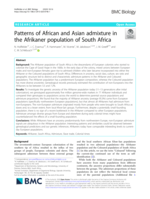 Patterns of African and Asian admixture in the Afrikaner population of South Africa