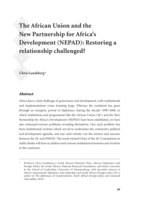 The African Union and the New Partnership for Africa’s Development (NEPAD) : restoring a relationship challenged?