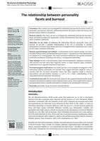 The relationship between personality facets and burnout