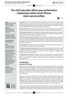 The chief executive officer pay–performance relationship within South African state-owned entities