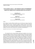 Sustaining small and medium-size enterprises growth through stakeholder engagement