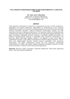 Total productive maintenance based on employees perspective : a case study for Eskom