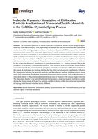 Molecular dynamics simulation of dislocation plasticity mechanism of nanoscale ductile materials in the cold gas dynamic spray process