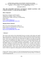 The relationship between sovereign credit ratings and capital flows : a case of South Africa