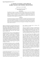 A cross-cultural analysis of work values and moral reasoning.