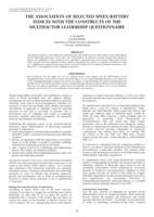 The association of selected Speex-battery indices with the constructs of the Multifactor Leadership Questionnaire.