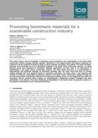 Promoting biomimetic materials for a sustainable construction industry