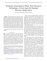 Economic assessment of waste tyres pyrolysis technology: a case study for Gauteng Province, South Africa