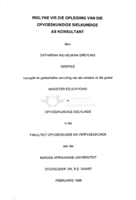 Riglyne vir die opleiding van die opvoedkundige sielkundige as konsultant