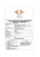 Policy on the protection, management and commercial exploitation of intellectual property