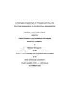 A proposed integration of process control and strategic management in an industrial organisation