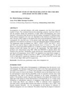 Preliminary study on the phase relation in the coke-bed zone (basic South African ore)
