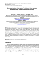 Characterisation of jarosite, fly ash and clay for their possible usage in the construction industry