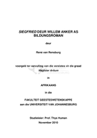 Siegfried deur Willem Anker as Bildungsroman