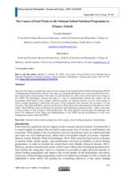 The causes of food waste in the national school nutrition programme in primary schools
