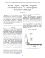 Volatile organic compounds – polymeric solvents interactions – a thermodynamic computational attempt