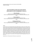 Occupational health and safety implementation barriers in Ghana