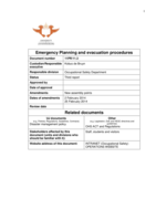 Emergency planning and evacuation procedure