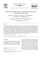 Heat transfer augmentation in 3D internally finned and micro-finned helical tube