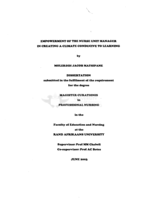 Empowerment of the nurse unit manager in creating a climate conductive to learning