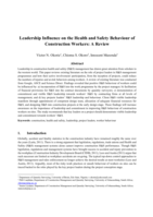 Leadership influence on construction site workers’ health and safety behaviour