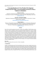 Conceptualization of a new product development framework for eddy current braking systems for heavy vehicles in Zimbabwe