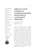 #Blesser: A critical evaluation of conceptual antecedents and the allure of a transactional relationship