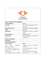 Policy on people with disabilities