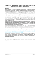 The reality of adhering to best practices : the case of information system initiatives