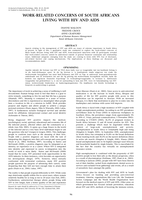 Work-related concerns of South Africans living with HIV and AIDS.