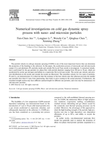 Numerical investigations on cold gas dynamic spray process with nano- and microsize particles