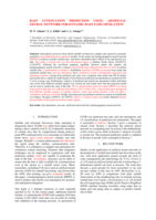 Rain attenuation prediction using artificial neural network for dynamic rain fade mitigation