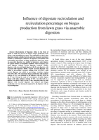 Influence of digestate recirculation and recirculation percentage on biogas production from lawn grass via anaerobic digestion