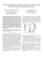 Noise generated by modern lamps and the influence on the smart-grid communication network