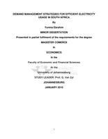 Demand management strategies for efficient electricity demand management strategies for efficient electricity