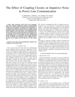 The effect of coupling circuits on impulsive noise in power line communication