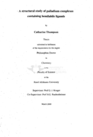A structural study of palladium complexes containing hemilabile ligands