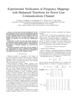 Experimental verification of frequency mappings with Hadamard transform for power line communications channel.