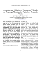 Awareness and utilization of construction videos in the teaching of construction technology courses in Ghana