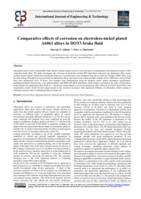 Comparative effects of corrosion on electroless-nickel plated A6061 alloys in DOT3 brake fluid