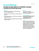 Variable kinship patterns in Neolithic Anatolia revealed by ancient genomes