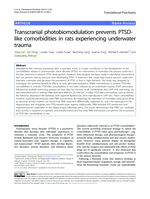 Transcranial photobiomodulation prevents PTSDlike comorbidities in rats experiencing underwater trauma