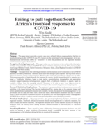 Failing to pull together : South Africa’s troubled response to COVID-19