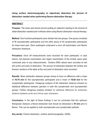 Using surface electromyography to objectively determine the amount of distraction needed when performing flexion-distraction therapy